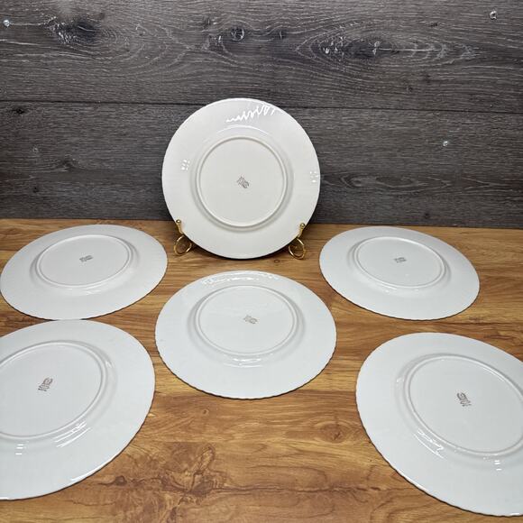 Lenox Hollyberry Salad Plates Fluted Special 8 1/2” Dimension Rim USA~set Of 6 - Picture 8 of 10